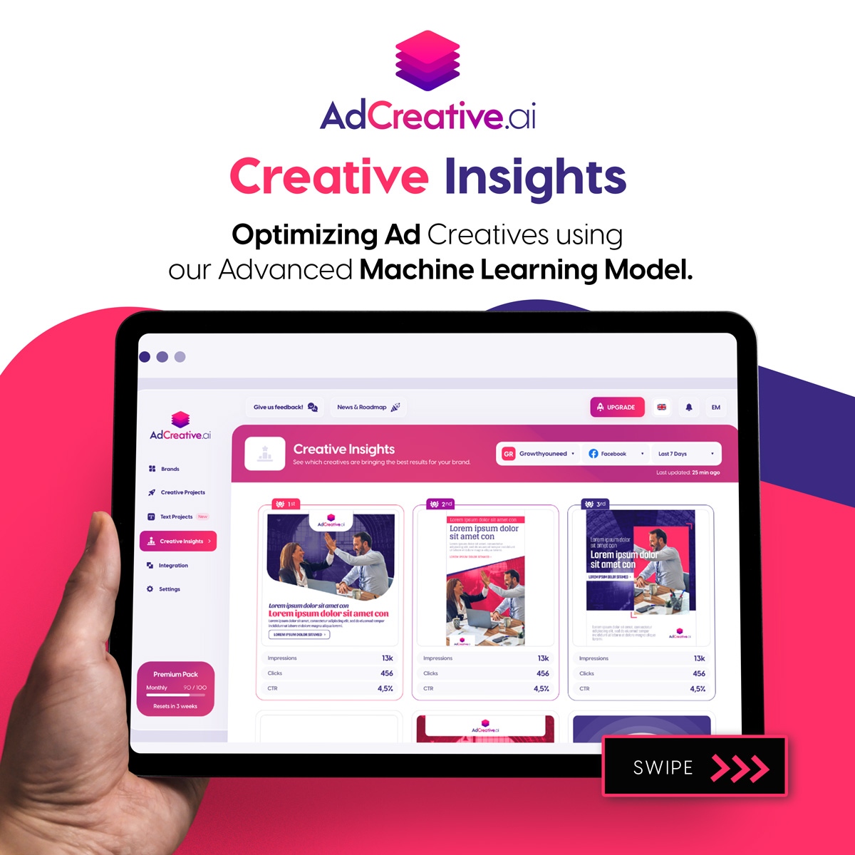 adcreative_ai's tweet photo. With many new and exciting features, we announce the AdCreative Version 2.0. Swipe left to see some of the features.
Read all about it at - 
https://t.co/1WkNrRb7kR
#AdCreative #VersionUpdate #SocialMediaAds #SocialMediaMarketing #DigitalAds https://t.co/gLy2842qhf