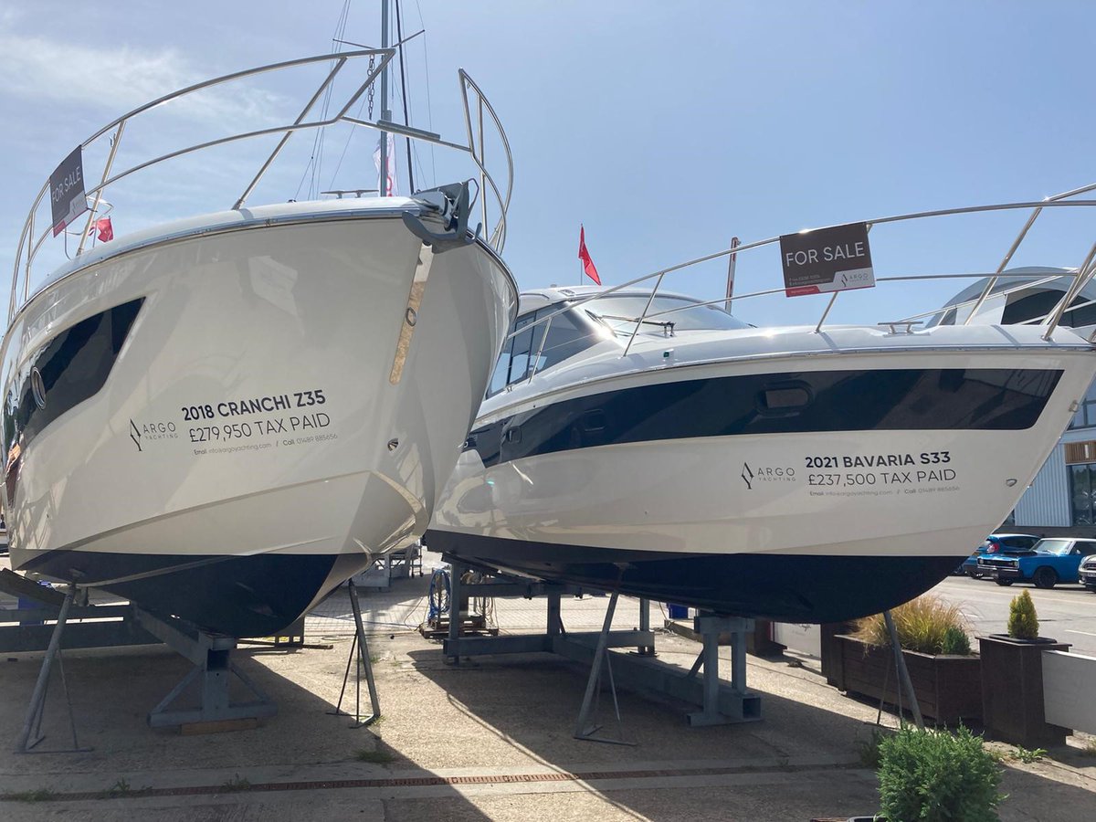 We have a fantastic selection of yachts available - visit us at #BritishMotorYachtShow @PremierMarinas Swanwick, until Sunday. We are displaying a @Saxdor Yachts 200 SPORT, 320 GTC, presenting @chriscraftboats, @PardoYachts & a Bavaria S33 & @Cranchi_Yachts  Z35. #BMYS #boatshow