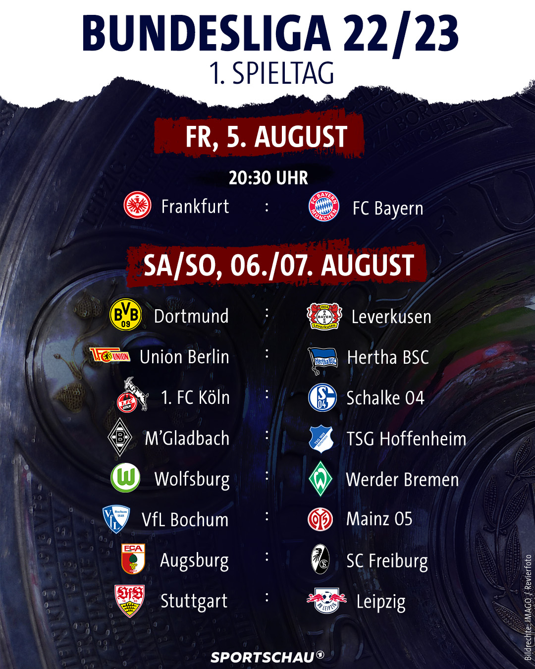 Artikel Energie Gewissenhaft 1 bundesliga spieltag 2022 Fräulein Schmuck genau
