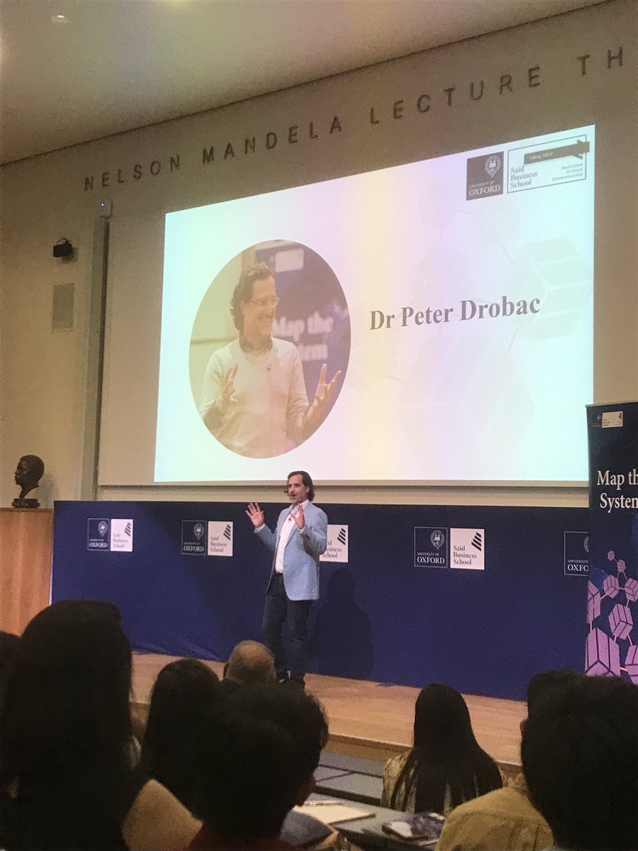 Great to be here ⁦<a href="/OxfordSBS/">Saïd Business School</a>⁩ for ⁦<a href="/mapthesystem/">Map the System</a>⁩. ⁦<a href="/PeterDrobac/">Peter Drobac</a>⁩ providing context - we are all interconnected; all our problems are interconnected; MTS gives us the space to step back and see opportunities for change others can’t see. ⁦<a href="/Learn2LeadAIPM/">AIPM</a>⁩