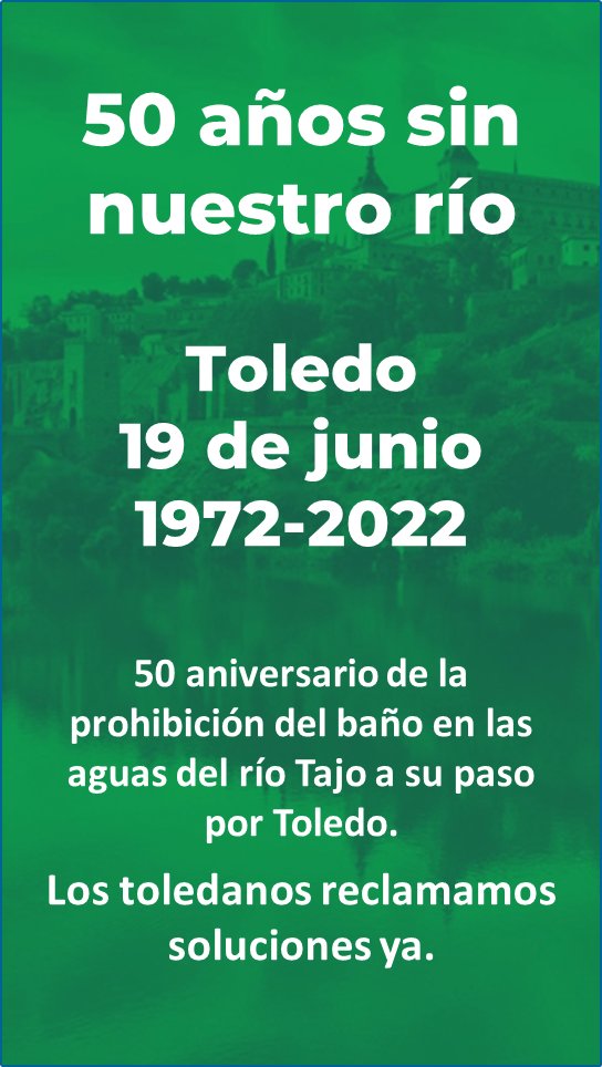 fundaciontoledo's tweet photo. Que todo el mundo sepa que los toledanos no queremos pasar un año más sin nuestro río, Inundemos las redes y que el río suene. 
Visibilicemos el hashtag #50añosSINelTajo y que sea tendencia. https://t.co/Dox3IPVzaj