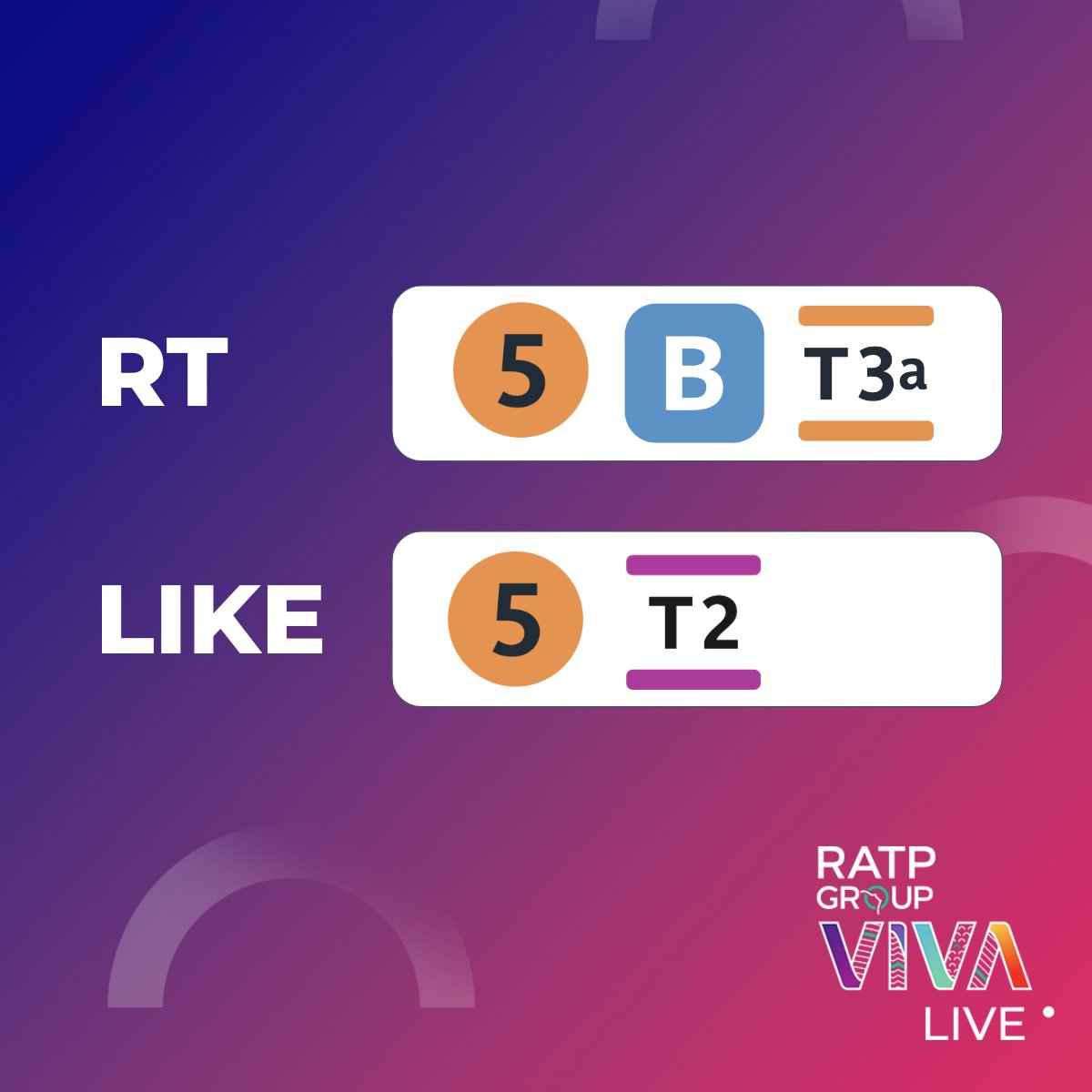 [🚨 TRICHERIE INTERDITE 🚨]
#Vivatech c'est demain à Porte de Versailles ! ✨
Vous savez vous y rendre, pas vrai ?
Trouvez la bonne solution : 🔁 ou ❤️ ?

#RATPGroupVivaLive #RATPGroup #RATP