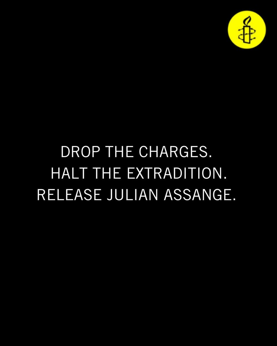 Amnesty EU (@amnestyeu) on Twitter photo “Allowing Julian Assange to be extradited to the US would put him at great risk and sends a chilling message to journalists the world over.”
<a href="/AgnesCallamard/">Agnes Callamard</a> calls for the US to drop the charges, and for #Assange to be freed “Allowing Julian Assange to be extradited to the US would put him at great risk and sends a chilling message to journalists the world over.”
<a href="/AgnesCallamard/">Agnes Callamard</a> calls for the US to drop the charges, and for #Assange to be freed