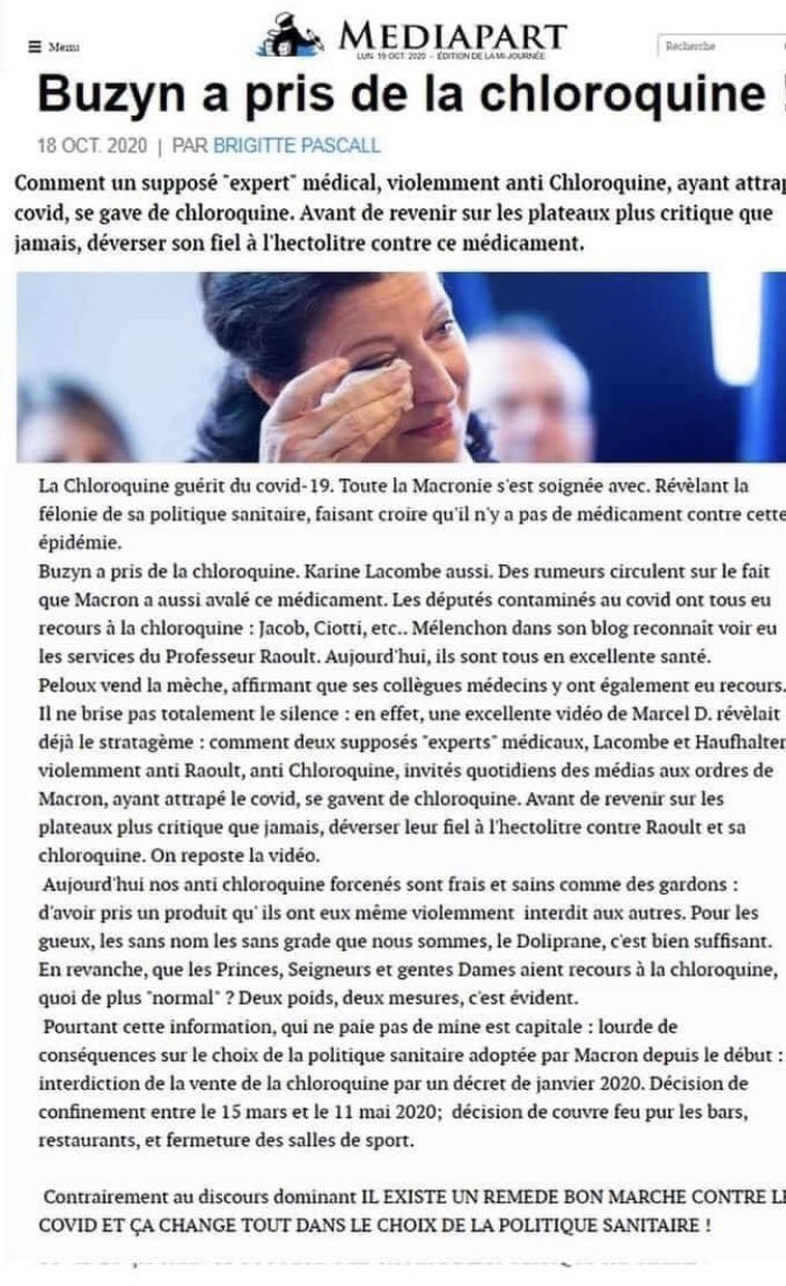 boujemaa_b's tweet photo. @CStrateges Justin #Bieber, Jean #Lassalles ... #Macron #Buzyn #Sarkozy #BrigitteMacron #CarlaBruni #Bayrou ... ne sont pas vaccinés et ont fait des réserves des médicaments qu’ils ont interdits... il y a eu des aveux d’utilisation de la chloroquine en plus heur lieu! #legislatives2022 #afp https://t.co/ROjWEULsLT