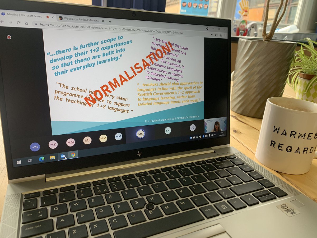 MrConnor30's tweet photo. Implementation > Normalisation!
An empowering start to the LLP Core days 💪🏼🙌🏼🏴🇫🇷🇪🇸
Can’t wait to get started on my LLP journey! 😍🤓
#LangsLeadScot #1plus2languages
@louiseglen4 @ShonaHugh @JPCassidyHMI @scottishcilt @Lynne_SCILT @SheenaSCILT https://t.co/Ujs0gHDOtY