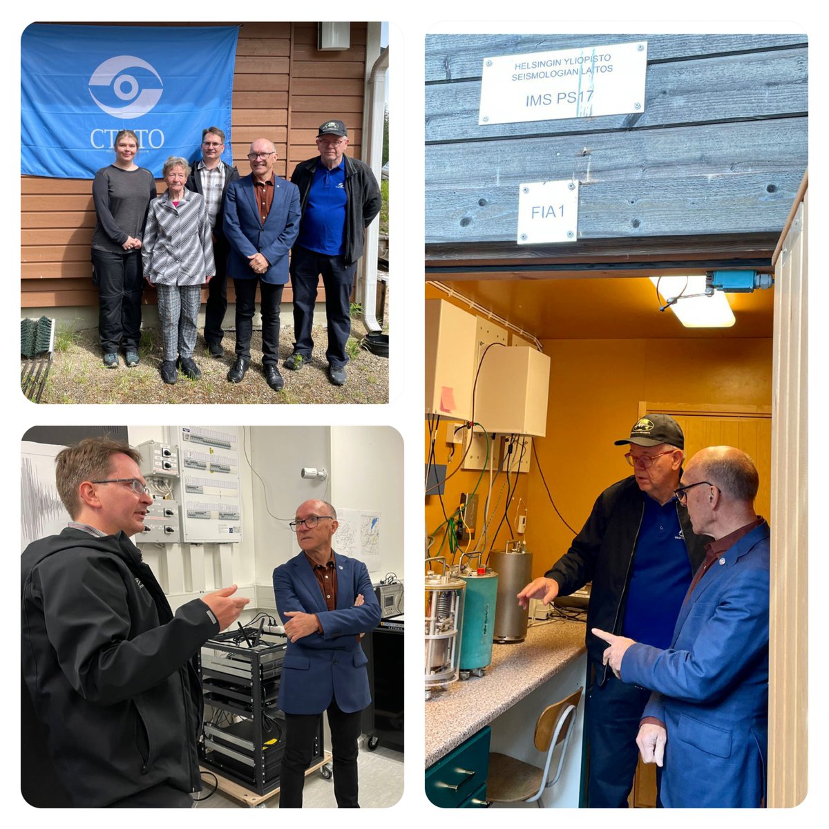 My thanks to @seismologit, operators of primary seismic station PS17 in Sysmä–Lahti, 🇫🇮Finland, for doing a wonderful job. They work round-the-clock to ensure data flows seamlessly to @CTBTO’s International Data Centre, while making sure that no nuclear explosion goes undetected.