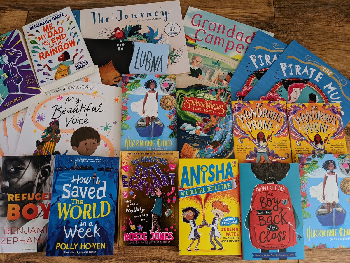 narrativescic's tweet photo. All of these amazing books are being donated to children at 2 local schools and we are so excited to read all their reviews for June! #StoriesToReflect...with a sneak peak at our books for July 👀 @JosephACoelho @bookhorse @SerenaKPatel @OnjaliRauf @kacencallender @NotAgainBen https://t.co/d6y3PTdaTf