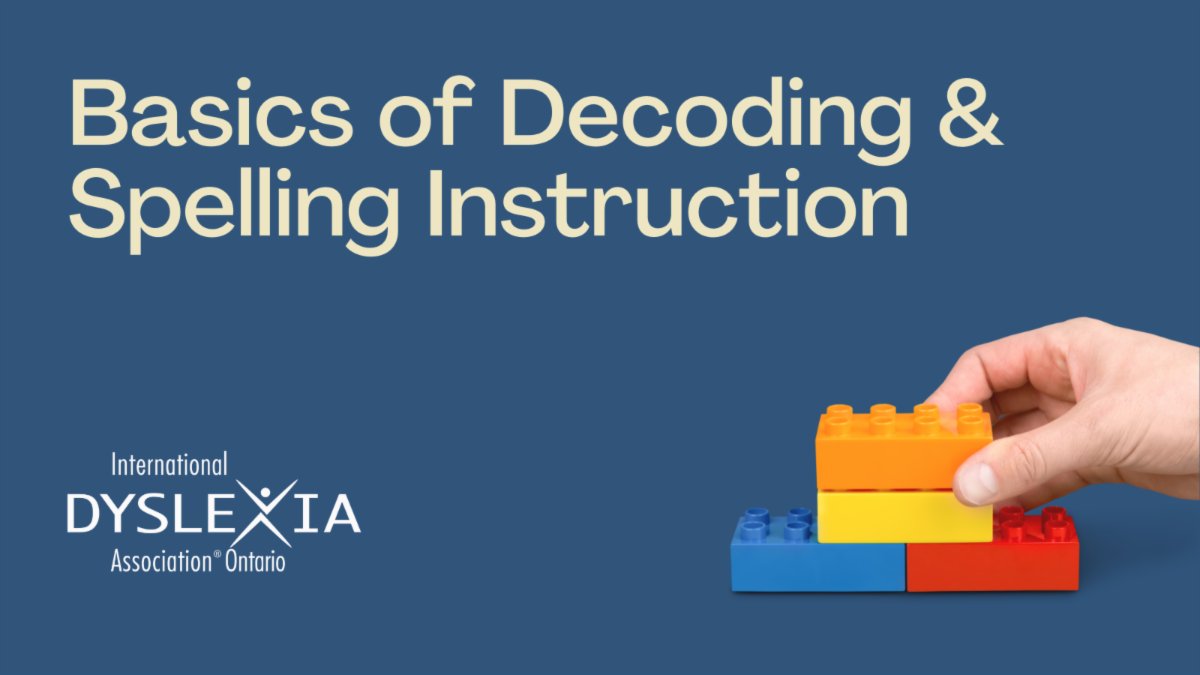 IDA_Ontario's tweet photo. Register for our on-demand Basics of Decoding and Spelling course.

This 5 unit course provides instruction on how to teach decoding and spelling so that all students can learn to read and spell!

Click here for information &amp; registration: https://t.co/sOz62GJpKp https://t.co/yIP5PQyjPe