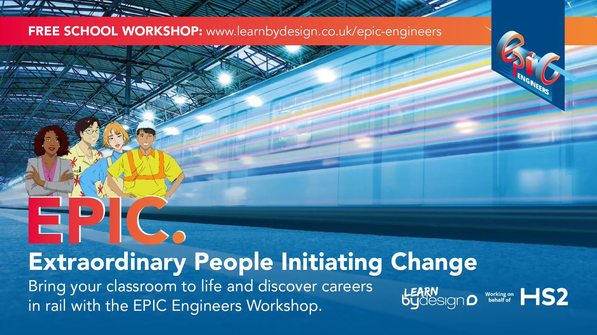 bydesigngroup's tweet photo. LIMITED SPACES LEFT 📣 

Sign your class up to #EPICEngineers 🛠️
Learn all about the @HS2ltd project, rail careers &amp; discuss the impacts of the project. 

🛠️ Build a Tunnel
🛠️ Design a Station
🛠️ Play Rail Rush! 

Learn more!
https://t.co/jvYFTK0JLM

#Schools #Rail #STEM https://t.co/aEJuxNUFDe