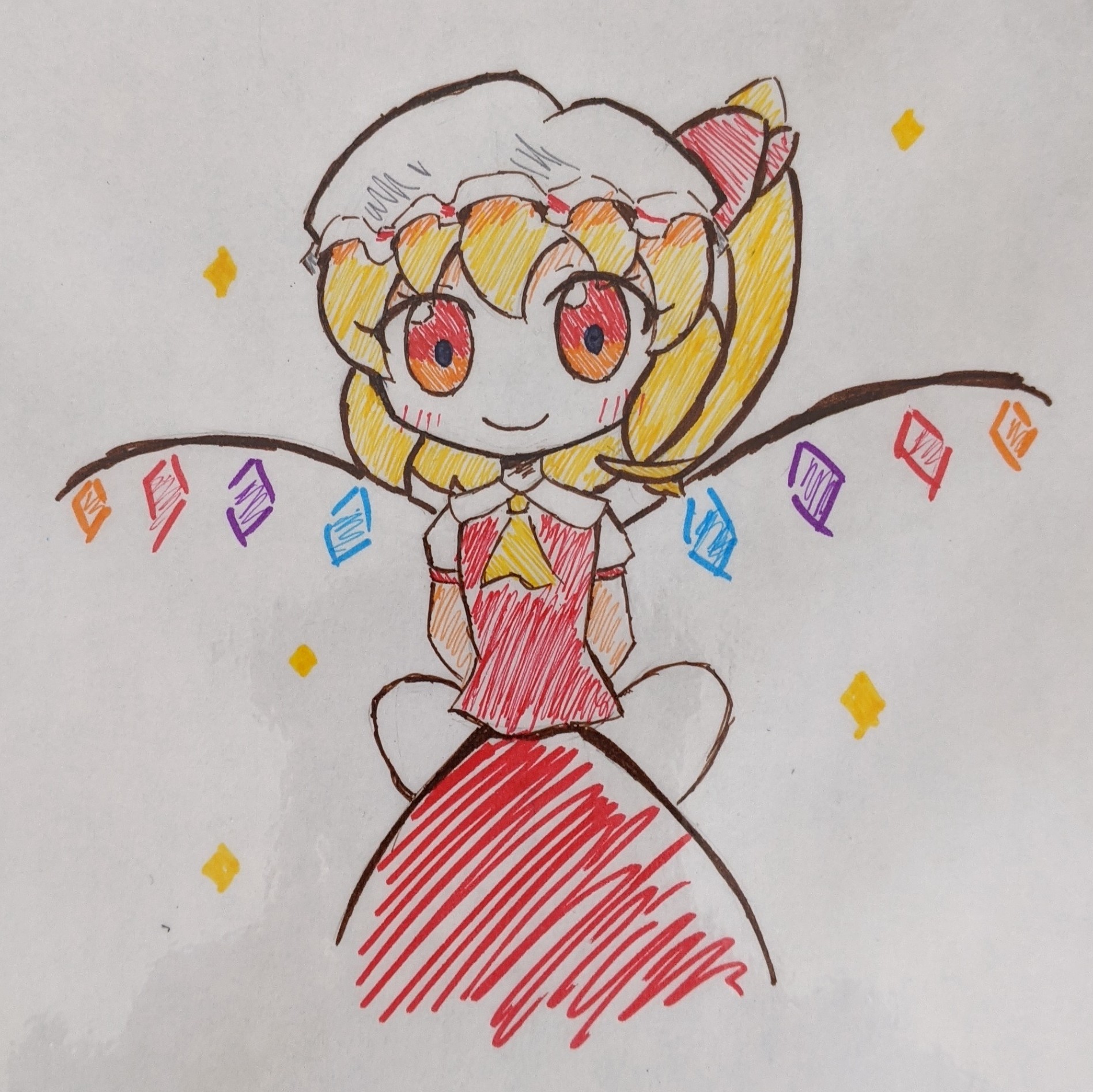 アイストコーヒー 東方 フラン こいし 文化祭でイラストを描ける模擬店があったので描いてきた T Co Qopmc5q0yz Twitter