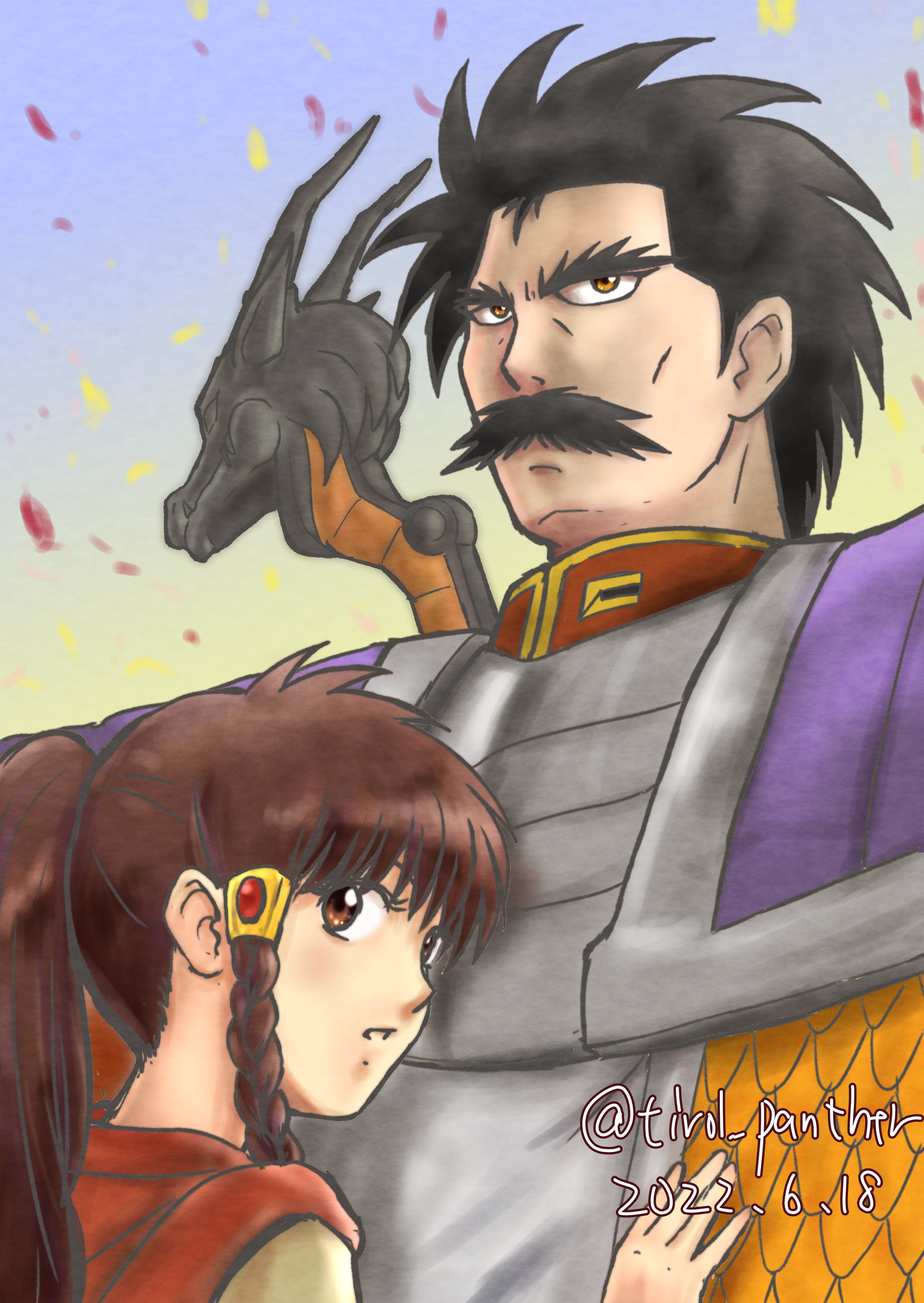チロル 明日はもうダイの大冒険放送日 ウウ ほんとに今からロスが怖すぎる 今日もお絵描きしたのでおいてくよ バランとソアラ ダイ大イラスト T Co Gm42yeqcli Twitter
