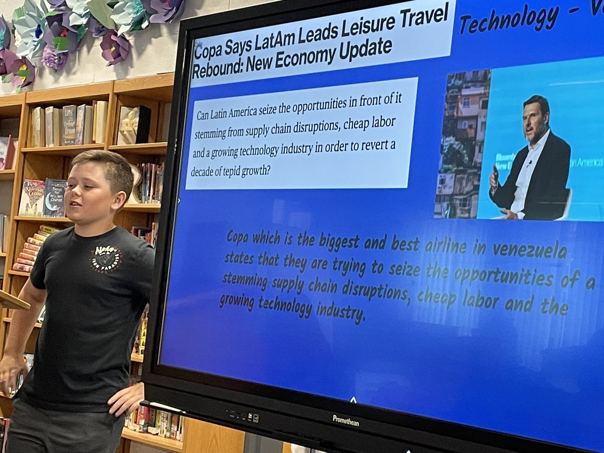 lebrund's tweet photo. Thanks @olisri for the #ARPA grant!  Student news presentations for Mrs Zins world culture class going great @BMS_Broncos @BSDBroncos @LearnPromethean @SchLibRI https://t.co/4h8QD3vxuk