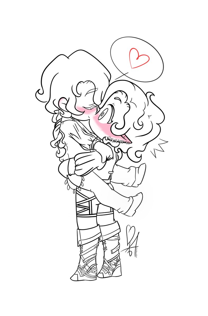 It's been quite some time since I posted art around here but I finally got back to a place where it felt right to do just that! And how could I keep those two sweethearts being their most adorable selves from you? 🧡💜 #Sameiro #DnD #husbandos #digitalart #dndcharacter #Pride