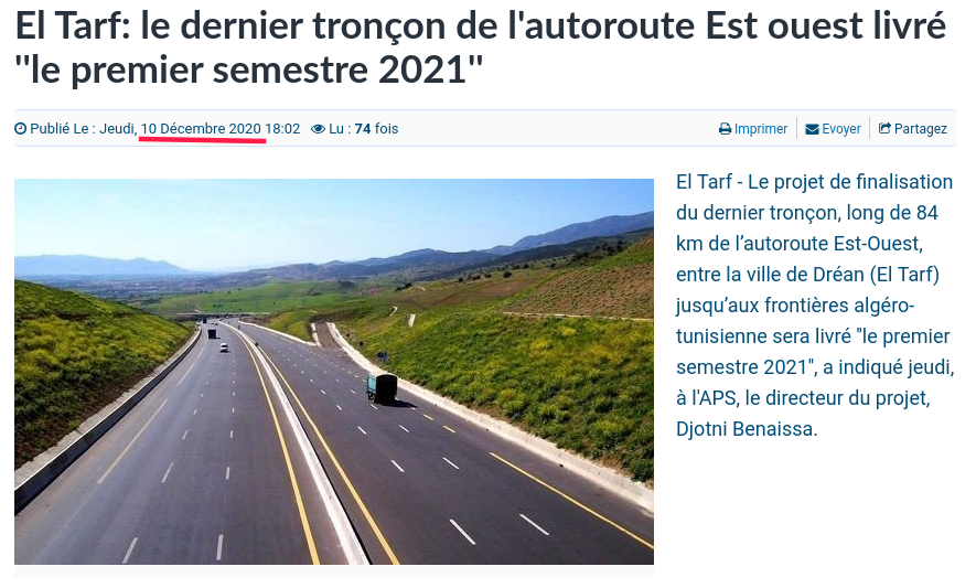 ONAPNT's tweet photo. La promesse de la livraison du dernier tronçon de l'autoroute Est-Ouest se perpétue !
#Promesse_Non_Tenue
#ONAPNT https://t.co/Lo9A6OoaYU