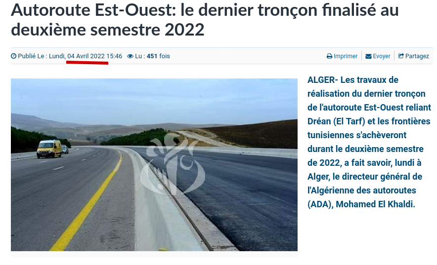 ONAPNT's tweet photo. La promesse de la livraison du dernier tronçon de l'autoroute Est-Ouest se perpétue !
#Promesse_Non_Tenue
#ONAPNT https://t.co/Lo9A6OoaYU