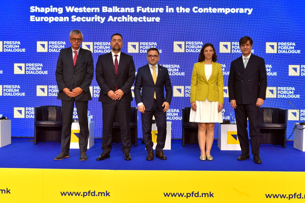 PrespaForum's tweet photo. We thank @Fatmir_Besimi @djurovic_goran_, @Artane_R, #EmirDjikić &amp; #EricNelson &amp; @Marshall_Center for the inspiring discussion #PFD #PFD2022 https://t.co/ApgkTCqqgj