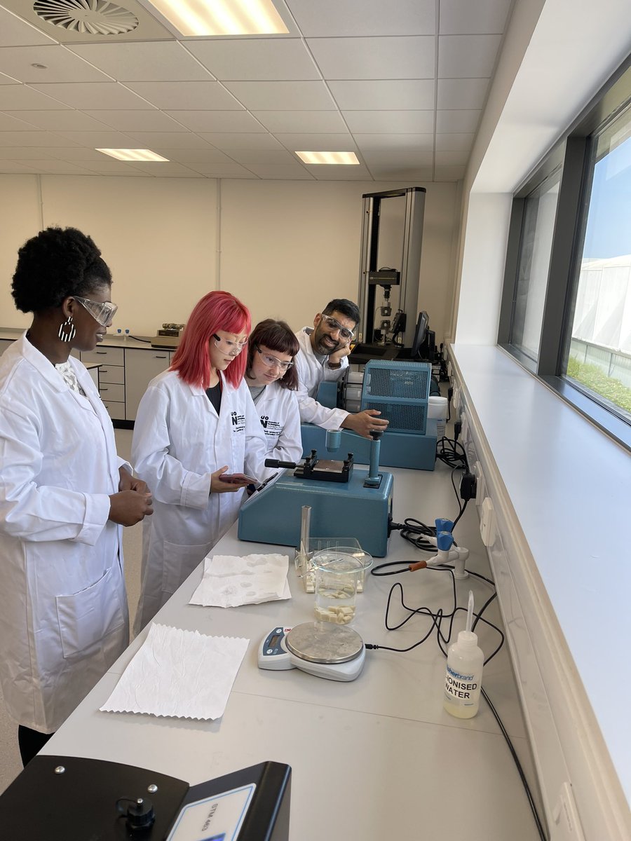 ICLTLeather's tweet photo. The final day of the @ICLTLeather Creative Leather Applications course and the students are getting to use the newly installed physical testing equipment from @SATRAtechnology. Great to see it in use! @FashionUoN @UniNorthants #studyleather https://t.co/qIR7FuJZLk