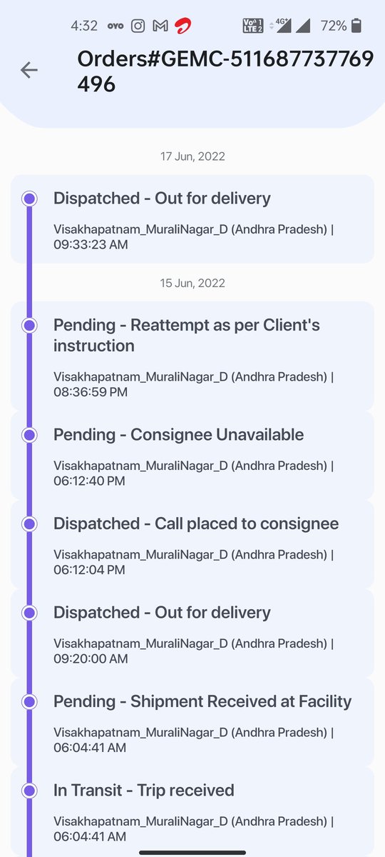 Kuldeepb47's tweet photo. @ShiprocketCare @delhivery @help_delhivery 
AWB no. 1504834079462
AWB no. 1504833945740
Consignee address is a government office so it has timing from 08:00am to 05:00pm Use common sense and deliver it

Both of the shipment "out for delivery" from morning bt not delivered yet. https://t.co/sWuCp72lfs