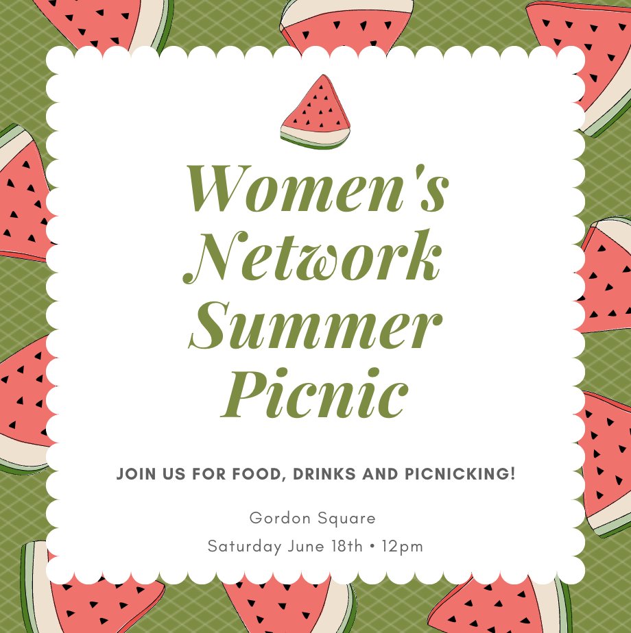 BirkbeckUnion's tweet photo. 💜PICNIC FOR WOMEN'S NETWORK💜
🌞TOMORROW - 12pm🕛
🌳Gordon Square🐿
Grab a FREE ticket and join us for a sunny and fun day😎
https://t.co/G9IcU2VV7c
#bbkwomen #bbkunion #birkbeckuniversityoflondon
#bbkevents #women #london
@BirkbeckUoL https://t.co/r3rCAMNGQs