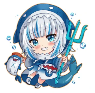 Gura Charm design~
It will be available in AX2022!
#gawrt #gawrgura 