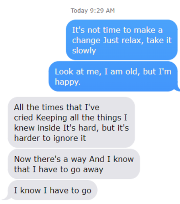 Another friend just sent me a Father and Son text chain. Poignant and fake Father's Day content.