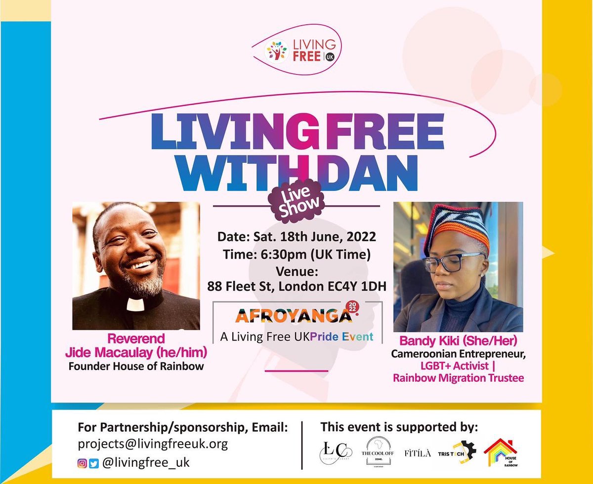HouseOfRainbow's tweet photo. We are looking forward to the conversation with @Bandykiki and @danyomii on the #Afroyanga #Pride sign up for the full day event and be sure to listen in to the program. Supported by @HouseOfRainbow https://t.co/ocyGHollzv