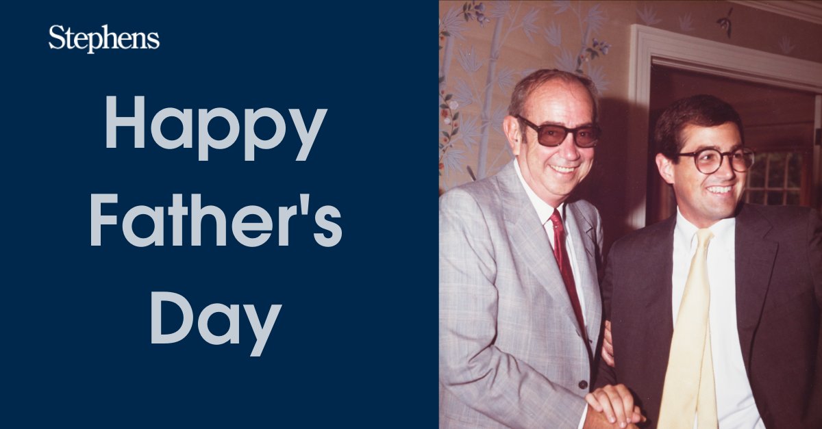 Stephens_Inc's tweet photo. In honor of Father's Day this weekend, we reflect on the family relationships that are deeply embedded in the culture and legacy of Stephens. We celebrate fathers everywhere and thank them for their support, love, and guidance. https://t.co/A9NX97rL4P https://t.co/2JJnEGke5v