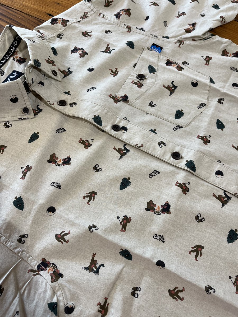 takeahikenc's tweet photo. Wait... Fathers Day is tomorrow? Come in and grab dad a last minute Fathers Day Gift like this rad Sasquatch shirt by @KAVUDAY 👍 #FathersDay2022 https://t.co/BQr82BS7ML
