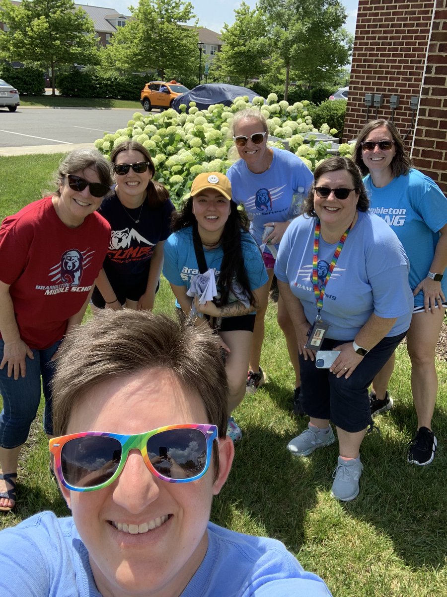 Another scorcher, another great day delivering t-shirts to our rising 6th graders! ☀️🐻 <a href="/BAM_MS_Official/">Brambleton Middle</a> Proud to carry on the tradition started by our Mama Bear <a href="/rdawson2213/">Renée M. Dawson</a> Thank you for keeping up the spirit of service @Mr_Chad_OBrien!