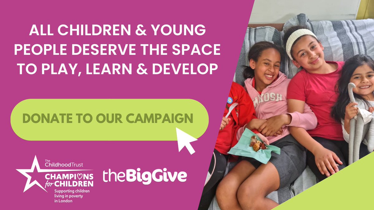 Shepherds Bush Families Project & Childrens Centre (@sbfamiliesproj) on Twitter photo 🚨 3 DAYS LEFT 🚨
Children & young people in severely  overcrowded accommodation deserve a welcoming space to play & learn. 
Please share & donate to our <a href="/BigGive/">Big Give</a> campaign so we can continue supporting them as we have for over 30 years 🙏🏼💜
donate.thebiggive.org.uk/campaign/a0569… 🚨 3 DAYS LEFT 🚨
Children & young people in severely  overcrowded accommodation deserve a welcoming space to play & learn. 
Please share & donate to our <a href="/BigGive/">Big Give</a> campaign so we can continue supporting them as we have for over 30 years 🙏🏼💜
donate.thebiggive.org.uk/campaign/a0569…