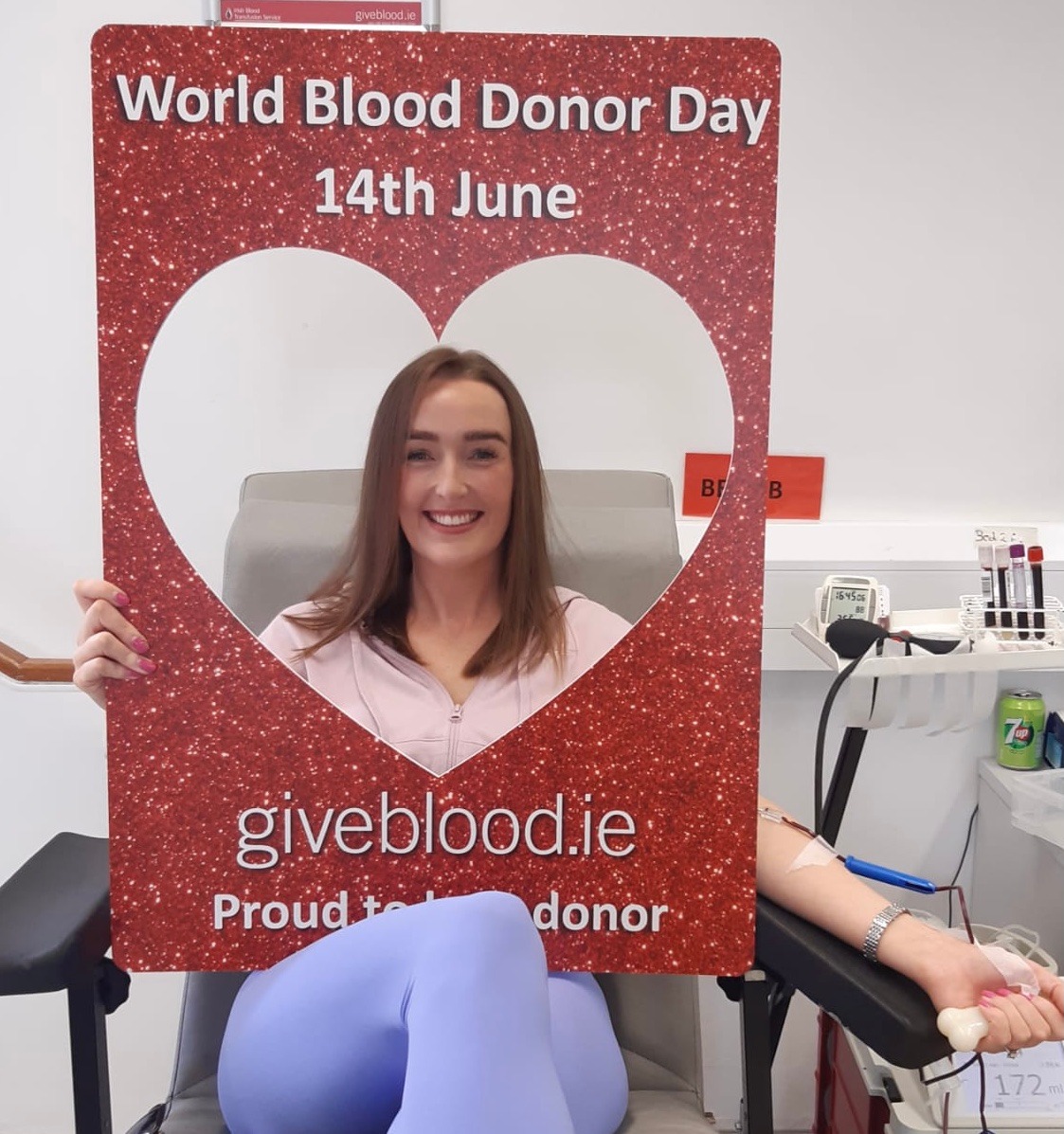 Giveblood_ie's tweet photo. Beautiful happy photo of Danielle Leece-Lu making her 1st Donation on World Blood Donor Day the 14th June 2022 in our Stillorgan Clinic. Well done and thanks for your donation from the Stillorgan Team #giveblood #WeCountOnYou #1timer😍😍😍 https://t.co/17eQXu9GrX