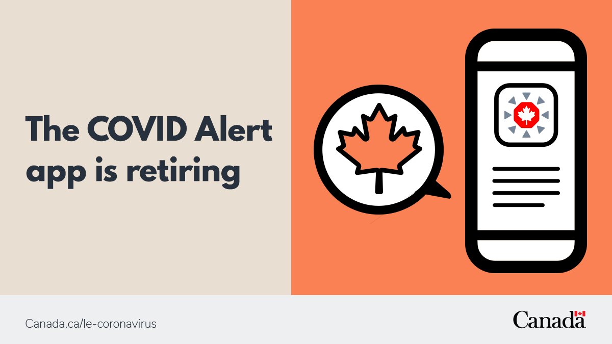 #CovidAlert is retiring today. As the pandemic moves to a new phase and testing and contact tracing is adjusted, the time is right to delete the app. #Covid19 is still here. Keep following your local public health guidance. More details at: ow.ly/4qut50JAg5e