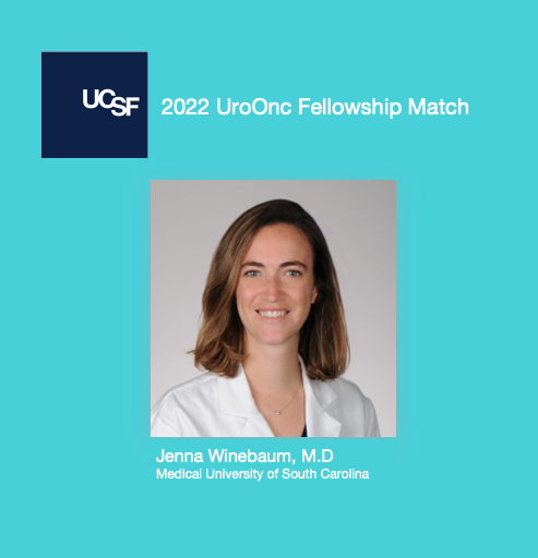 UCSFUrology's tweet photo. Congrats Jenna Winebaum for matching with the UCSF UroOnc fellowship. 🎉🎉🎉

Welcome to the UCSF Urology family! https://t.co/zhzTDTzHDZ