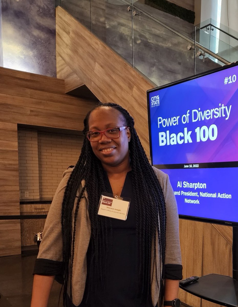 NYCMOCS's tweet photo. Our Associate Director Sherece Joseph attended @CityAndStateNY #Black100 event. “What an honor to have had the opportunity to meet and have conversations with some of NYC’s inspiring leaders.”
On behalf of Director Flores and the MOCS family, #congratulations to all the honorees! https://t.co/4Q14cg3Jhu