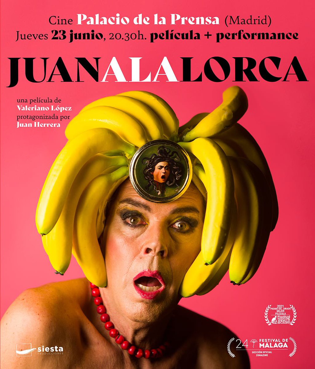gonx__x's tweet photo. Este JUEVES 23 de junio pase de #JuanaLaLorca de Valeriano López y performance en @palacioprensa. 

Planazo para combatir el calor y celebrar el mes del pride 🏳️‍🌈

👉🏼 https://t.co/DiPD1Nmy44 https://t.co/VDwZoUkcBb