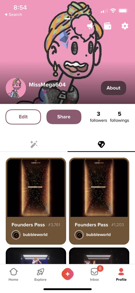 Proud holder of two <a href="/TheBubblewrld/">Bubbleworld</a> founder passes. Congrats on the smooth WL mint so far. Beyond pumped for the future!!! <a href="/Parasch62905429/">@Dr Andrei</a> <a href="/GingerMallard/">GINGER MALLARD</a> LFG <a href="/Philneeds/">Philneeds</a> <a href="/lostkaaba/">kaaba</a> @Kriptoenight <a href="/natalestee/">nataleste.eth 💋</a>!!! Been excited about this day since day one!!! 🫧🌏