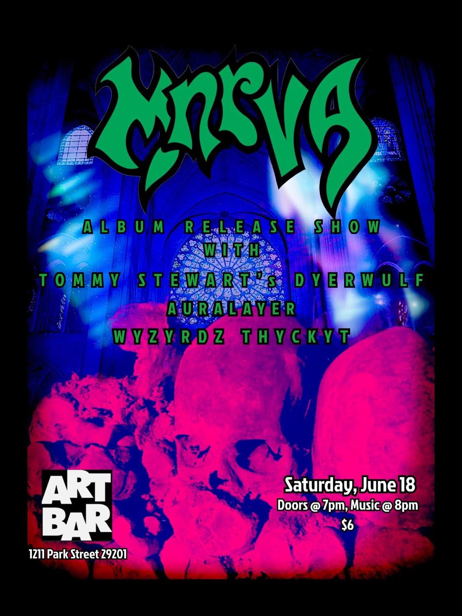 mnrvasc's tweet photo. Gearing up for album release show tomorrow at @ArtBarSC with @AuraLayer, @dyerwulfman. @BlackDoomba, @csquaredmm. #mnrva #doom #doomfuzz #doommetal #sludge #stonerdoom #stonerrock #livemusic #artbar #columbia #columbiasc #robots #blackdoombarecords #blackdoomba https://t.co/llB2ScFnsz