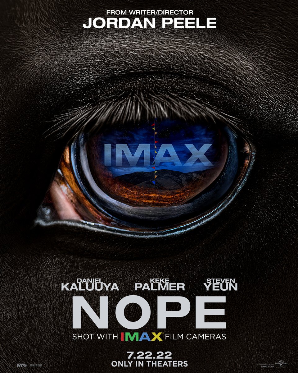 IMAX's tweet photo. You won't believe your eyes. #NOPEMOVIE, shot with IMAX film cameras. Opens July 22. Get your tickets now. https://t.co/JhlEnNueSX https://t.co/nx1yY49aVT