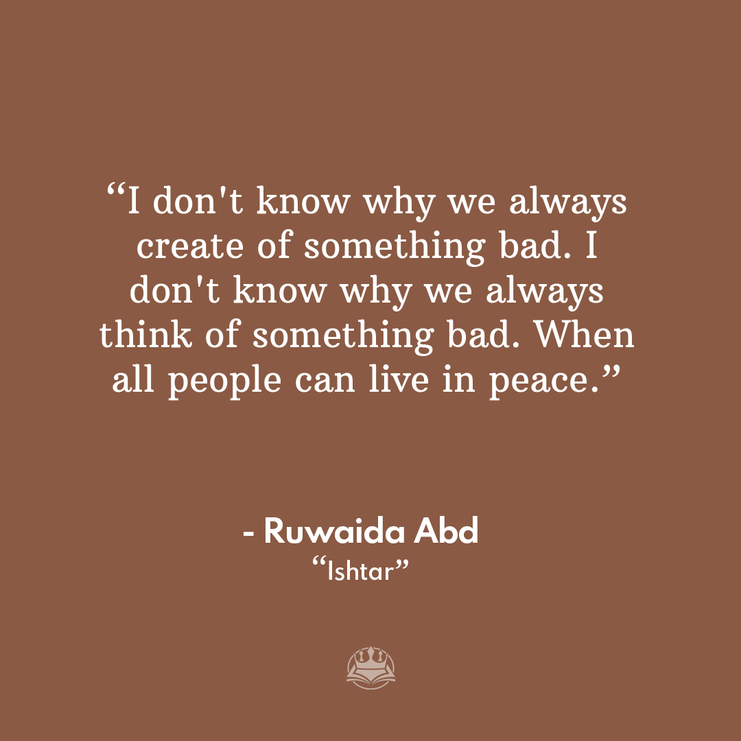 CrownBooksNYC's tweet photo. This touching message is from Ruwaida Abd, the author of the book "Ishtar".
She lives in both the Middle East and the Liberated Culture, which leads her to believe that, despite differences, anyone can be together and live peacefully together.
#crownbooksnyc #authorsquote https://t.co/PDHQtWCjgD