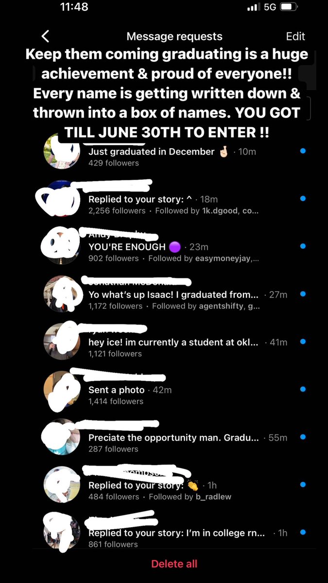 You got till June 30th to send your pics &amp; diploma. Graduating is a huge achievement in life &amp; you should be celebrated!!