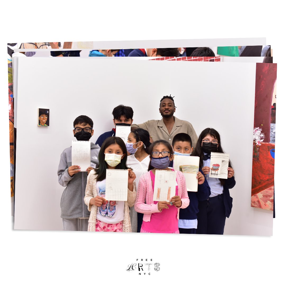 FreeArtsNYC's tweet photo. Thank you 💛 @thejournalinc for welcoming us and creating space for youth in our Free Arts Day program to engage with art. And thank you @marcuslesliesingleton for sharing your creative process and inspiring youth with your creativity and talent.
#MakeArtDaily
#FreeArtsNYC https://t.co/G4PwrRC9JM