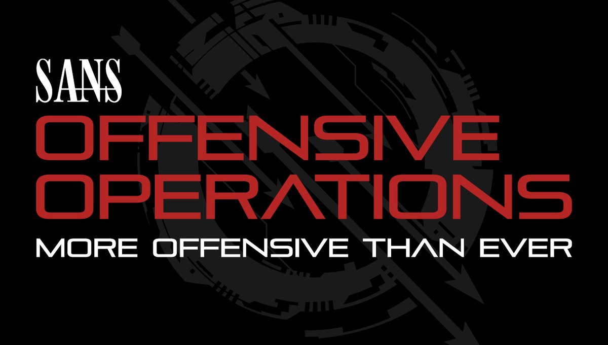 SANSOffensive's tweet photo. Looking for #FreeResources like webcasts, tools, posters, and whitepapers? Check out our SANS #OffensiveOperations page for all the latest in the field: https://t.co/X6Msx8JjjH
#PenetrationTesting #RedTeam #PurpleTeam #ExploitDev https://t.co/DNAERDymb9