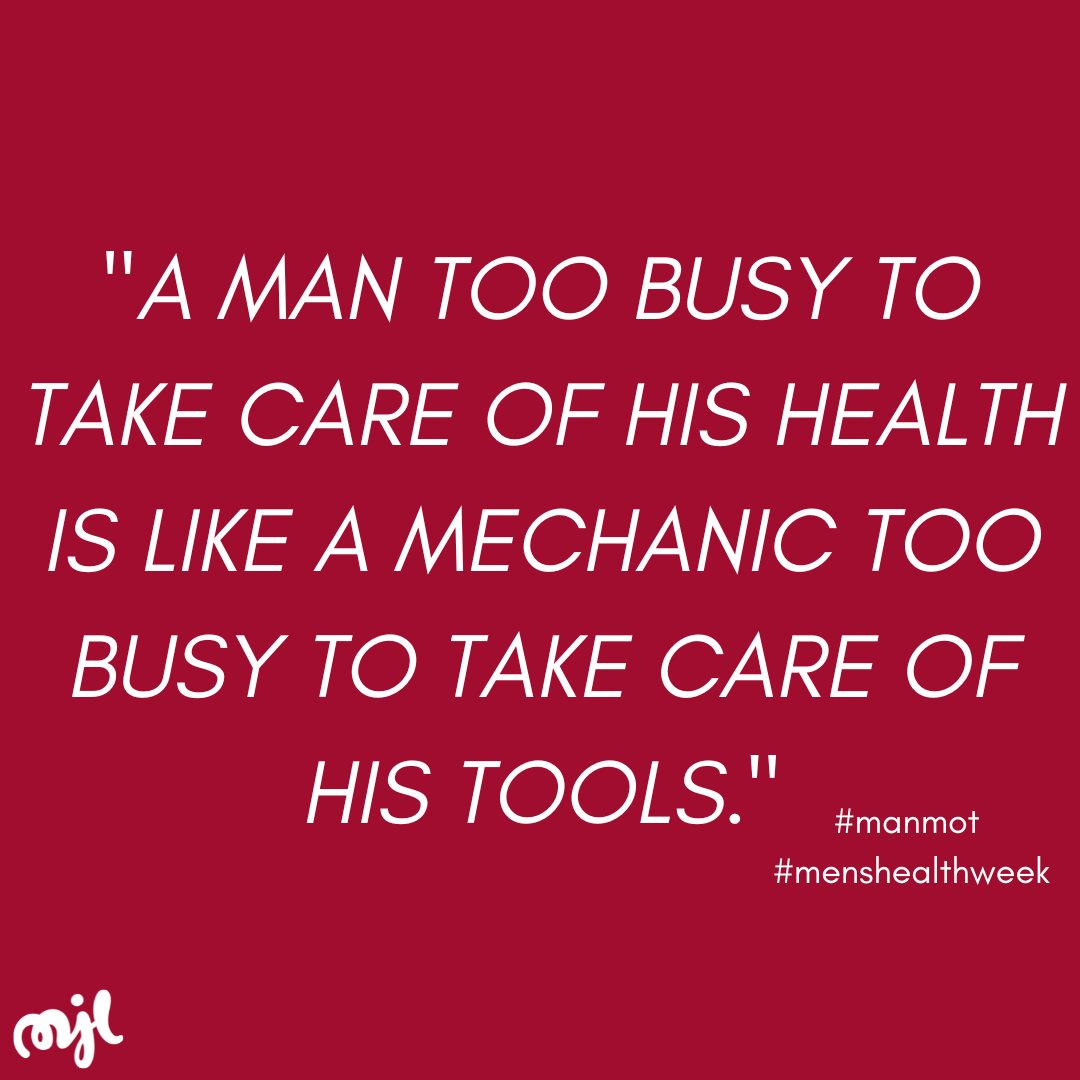 MjlAdvertising's tweet photo. Happy Friday everyone, today marks the last day of Men's Health Week 2022. #manmot #menshealthweek #quotes https://t.co/J8aY5epQCD