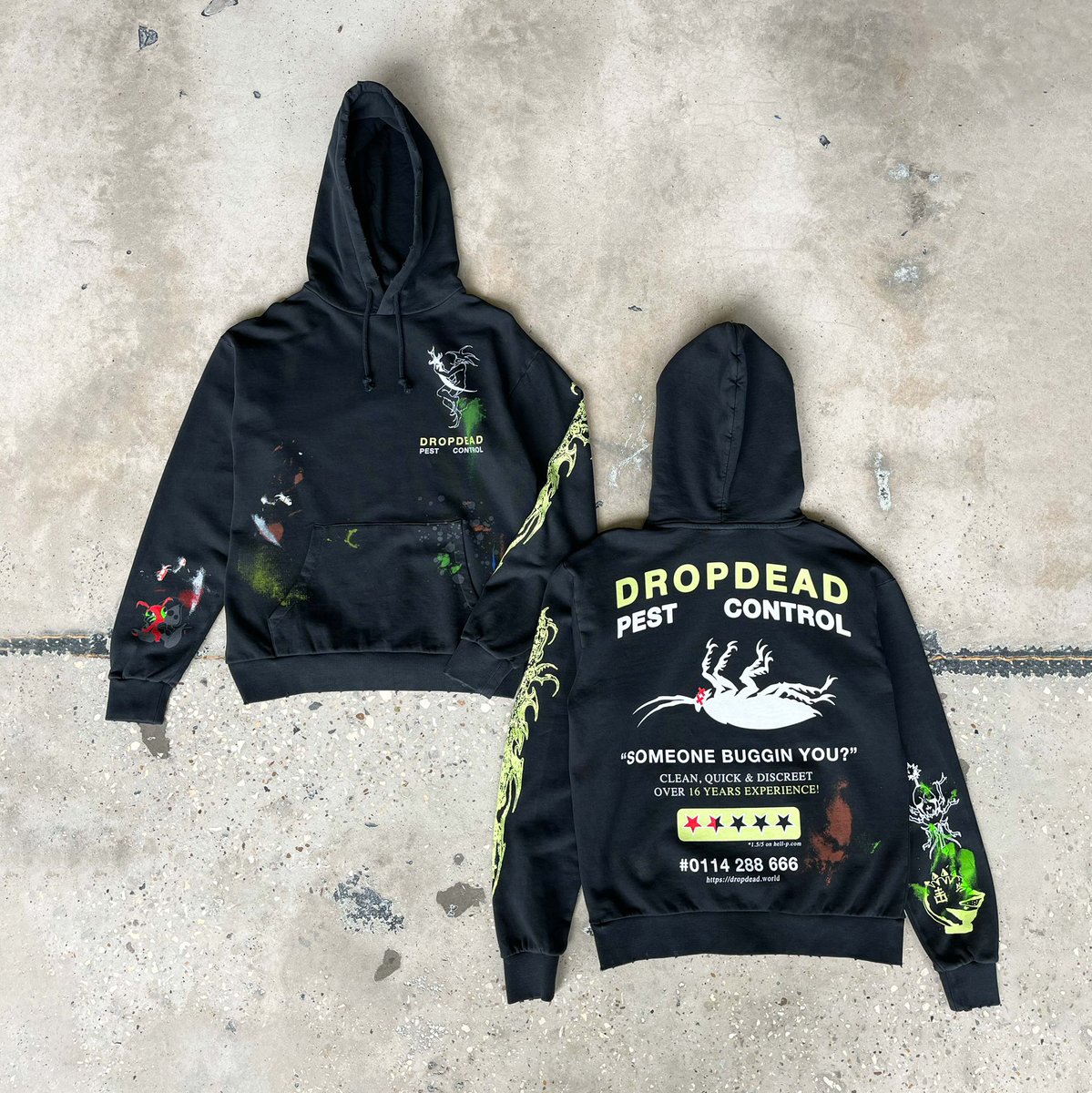 DropDeadUK's tweet image. Pest Control offering 05
An exterminator’s uniform after a long campaign of slaying huge mutated insects🪳🦟🪲🕷🐜