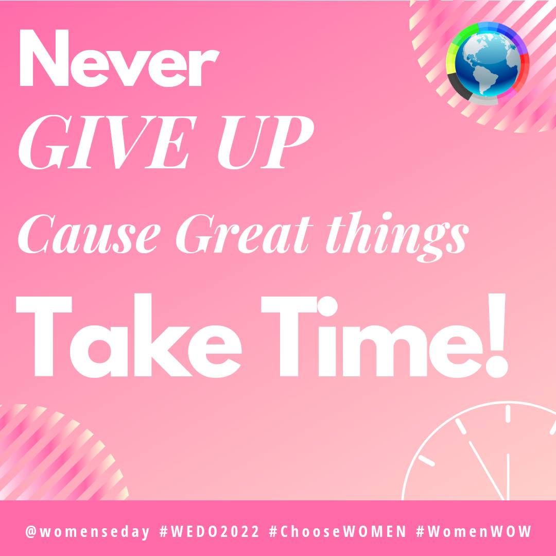 womenseday's tweet photo. Don't look for shortcuts. Keep going, and you will reach your destination!
#WEDO2022 #ChooseWOMEN #WOMENWOW #FemaleSuccess #Positivity #WomenEntrepreneurs #Happyness #WomenInBusiness #CreateYourLife https://t.co/PmperEDEIw