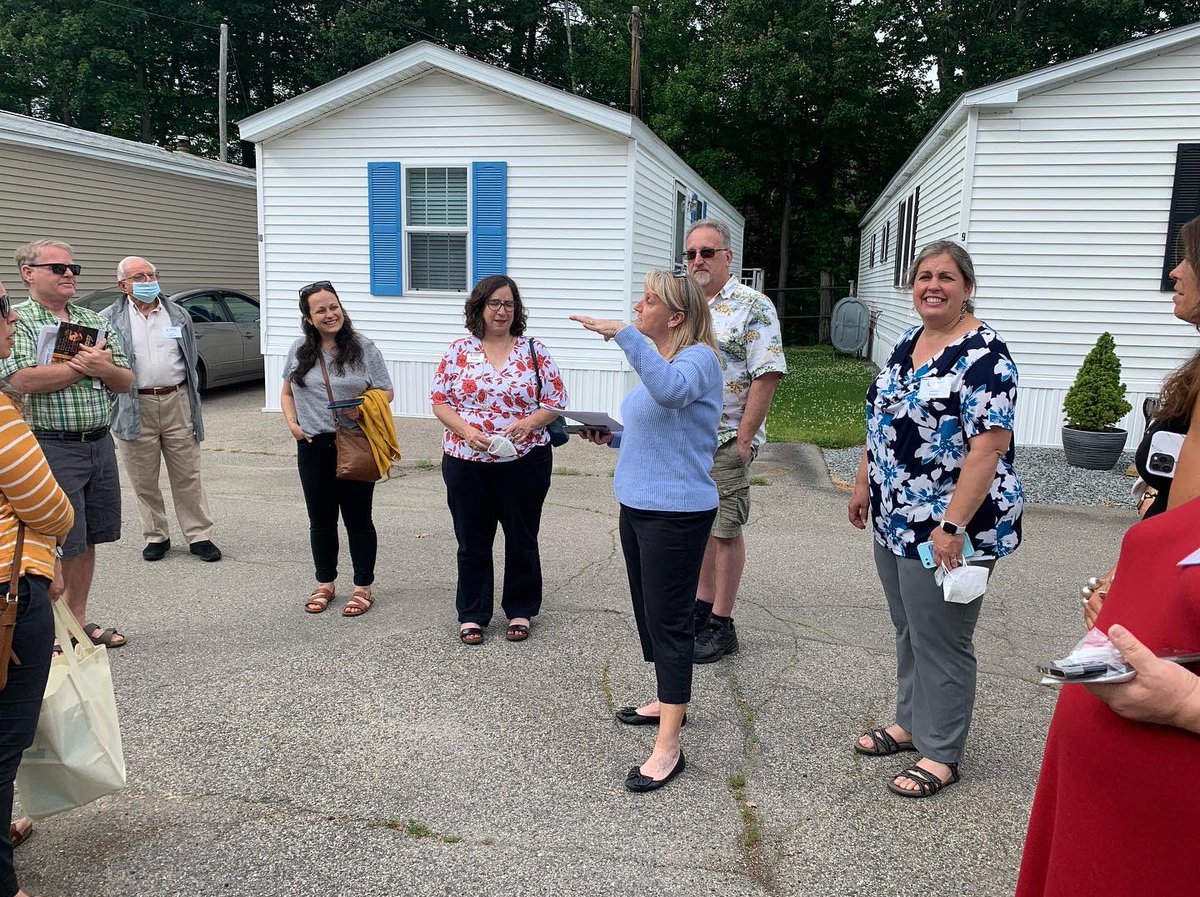 SeacoastWHC's tweet photo. NH desperately needs diverse housing options attainable to our workforce. Great to hit the road w/ @NHCommLoanFund to learn about the success &amp; affordability of resident-owned manufactured home communities. Thanks to the residents who opened up their homes and all who joined us! https://t.co/rIy1XKntxT