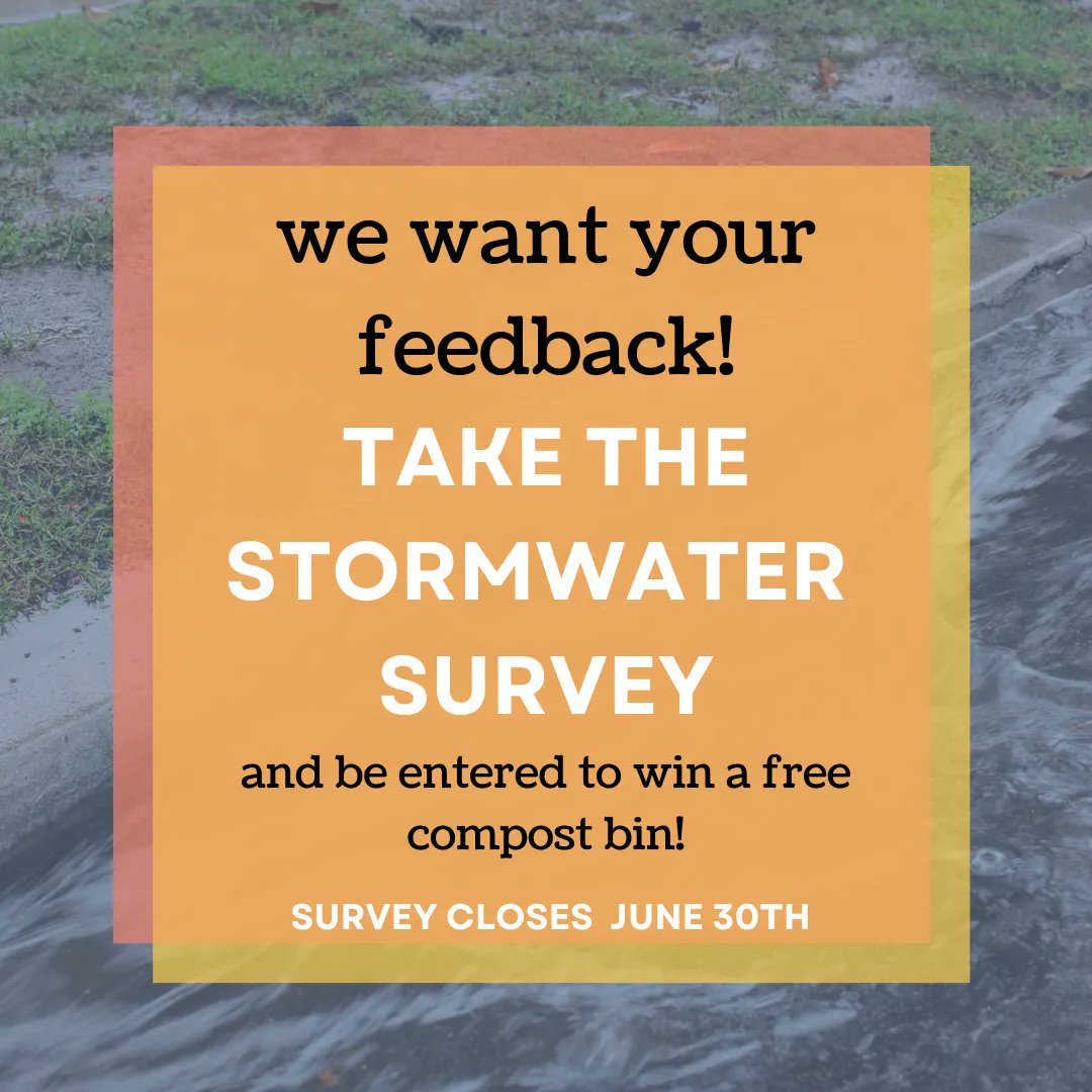 Take the Stormwater Survey for a chance to win a compost bin!