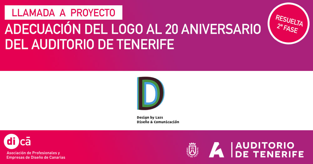 asociaciondica's tweet image. La propuesta de la candidatura de @DesignByLars es designada como candidatura ganadora de la llamada a proyecto ADECUACIÓN DEL LOGO AL 20 ANIVERSARIO DEL @AUDITORIOTFE.

👉 di-ca.es/posts/view/134