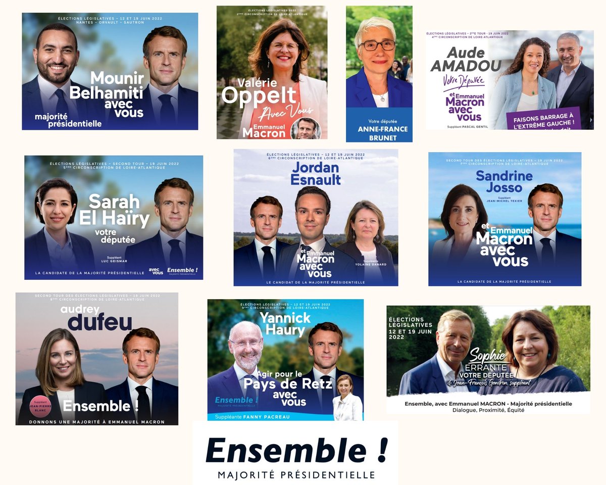 jessyrobertt's tweet photo. 🗳️Ce dimanche 19 juin, 
10 circonscriptions en Loire-Atlantique, 
10 candidats pour la majorité présidentielle.

Pour l'écologie,
pour l'Europe,
pour l'emploi,
pour notre sécurité,
pour notre pouvoir d'achat durable,
votez pour une France de progrès, votez pour ces candidats. https://t.co/2GzKVZLSqr