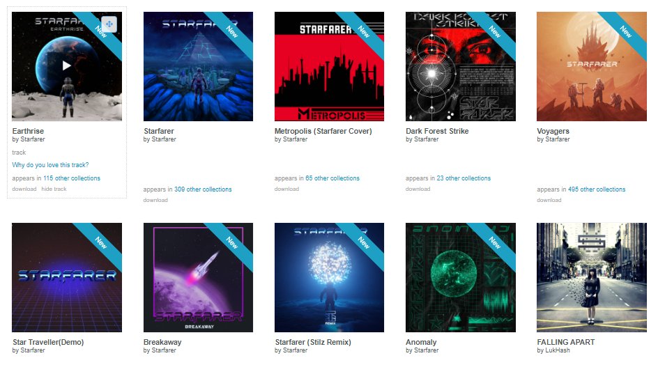Was feeling like some new music today.  Support the artists!  Some amazing tracks here!  <a href="/VonHans3/">Von Hans</a> <a href="/cattempermeow/">CAT TEMPER</a> <a href="/starfarermusic/">Starfarer®</a> <a href="/laserslo/">Fixions</a> The Runaway Wild <a href="/ScandroidMusic/">Scandroid</a> Pick em up on #bandcamp !